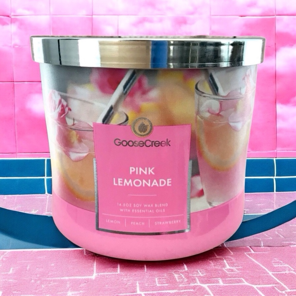🆕40+ Hrs Pink Lemonade 3 Wick Candle